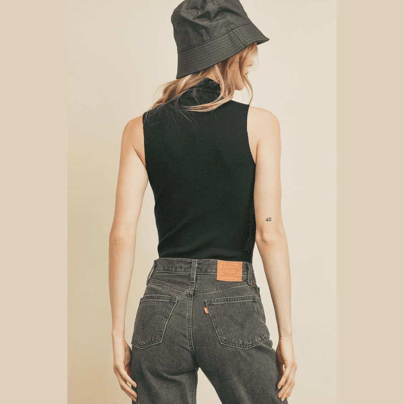 Turtleneck Tank Knitted Bodysuit