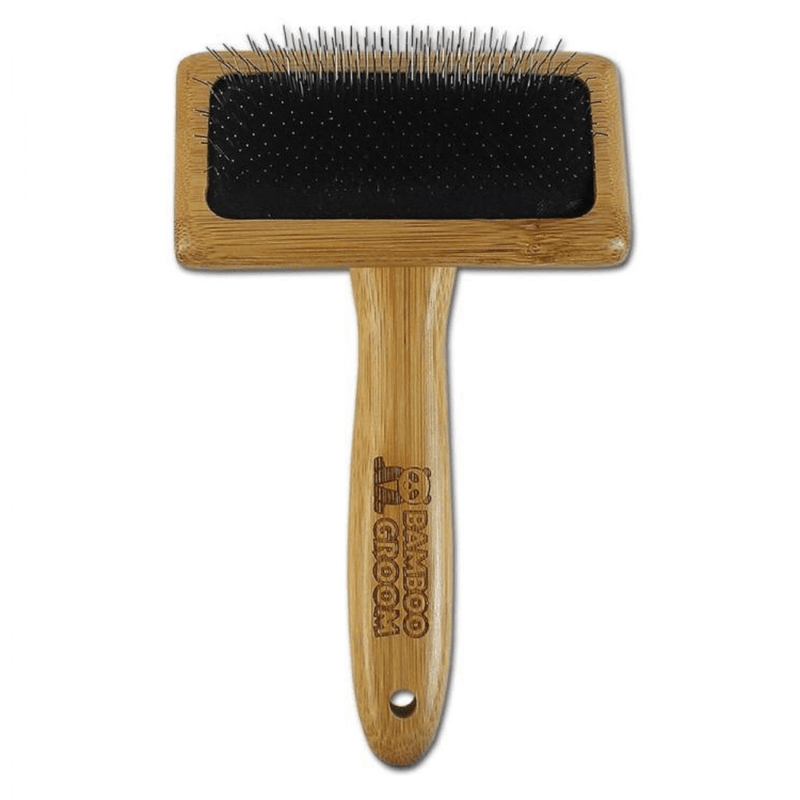 Bamboo Groom Slicker S *UTEN KNOTTER*