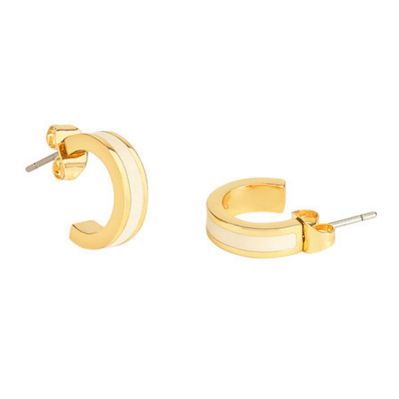 Bangle Mini hoop øreringer White sand
