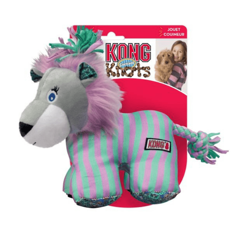 KONG Leke Knots Carnival Lion Lilla S/M