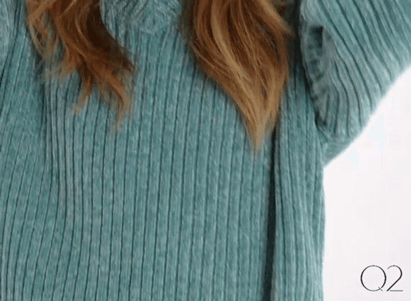 Knitted Chenille Jumper in Green